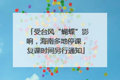 受台风“蝴蝶”影响，海南多地停课，复课时间另行通知